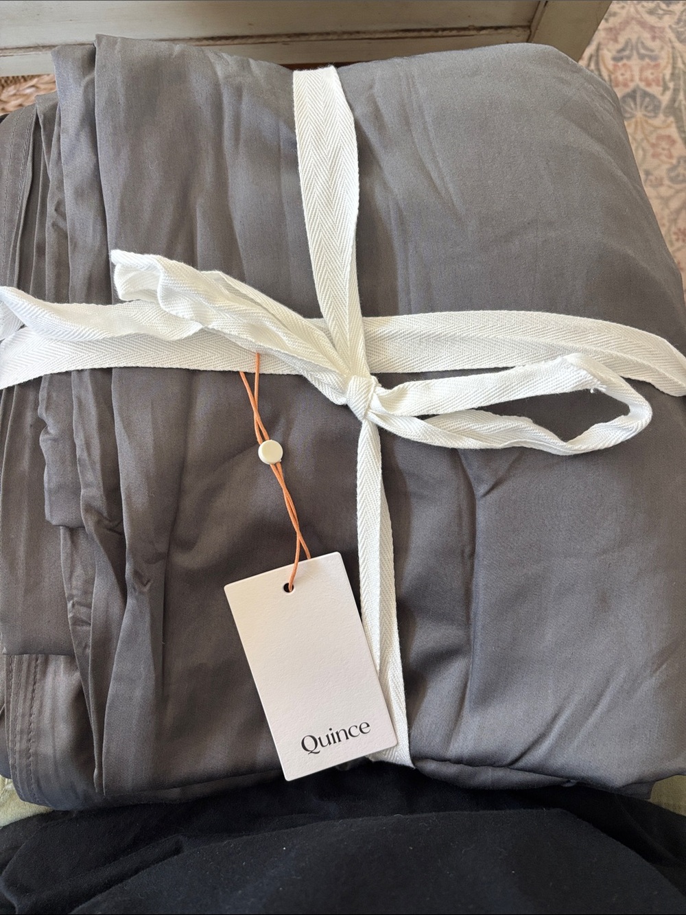 Quince Bamboo Slate Gray Luxe Queen duvet